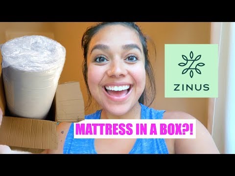 UNBOXING MY MEMORY FOAM MATTRESS (IN A BOX)!!