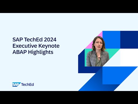 SAP TechEd 2024 | Executive Keynote ABAP Highlights