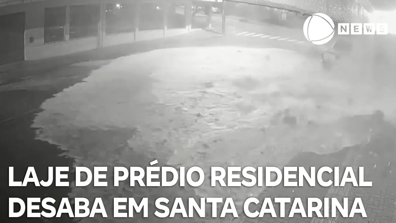 Laje de um prédio residencial desaba em Santa Catarina
