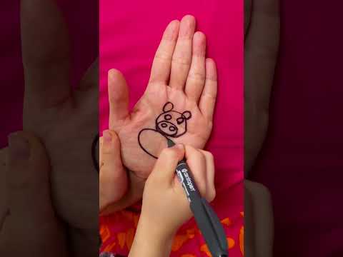 Can You Draw a Pig on Foam? 🐷 #kids #art