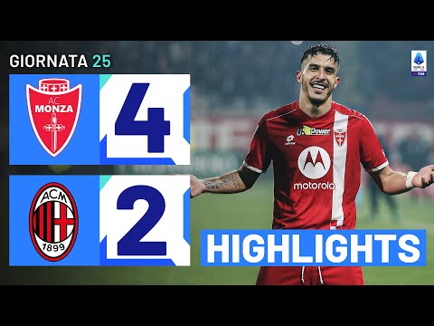 MONZA-MILAN 4-2 | HIGHLIGHTS | 25ª GIORNATA | SERIE A TIM 2023/24