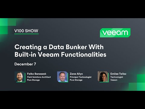 Creating a Data Bunker with Built-in Veeam Functionalities