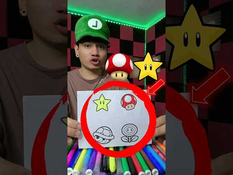 PINTANDO LOS PODERES DE MARIO BROS CON LUCES LED #shorts #dibujos