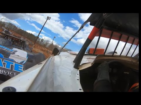 Kenny Collins In Car Heat Race #1 SAS Super Late Models Cherokee Speedway 2022 - dirt track racing video image