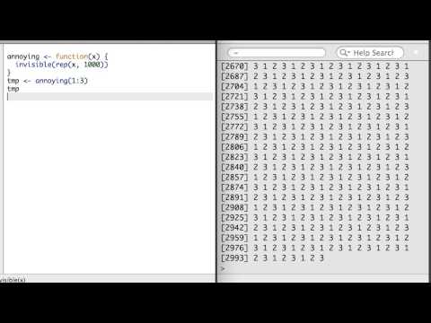 R 4.5 - Make a Returned Result Invisible and Build Recursive Functions - UC_x5XG1OV2P6uZZ5FSM9Ttw