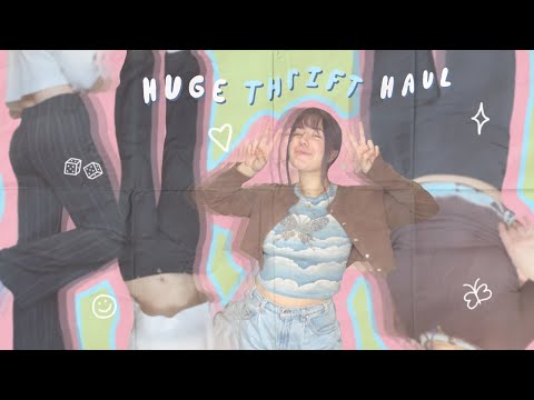 HUGE TRY ON THRIFT HAUL! trendy y2k gems & vintage pieces