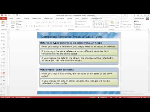 22 Value Type VS Reference Type in CSharp  (Arabic)