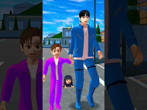 MiO calling her papa but papa ignore to her 🤯 😢😭#papaandbab#sakuraschoolsimulator #animation