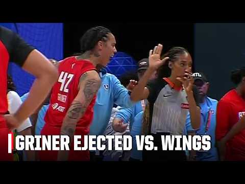 Brittney Griner EJECTED after yelling at ref vs. Wings | WNBA on ESPN - BVM  Sports