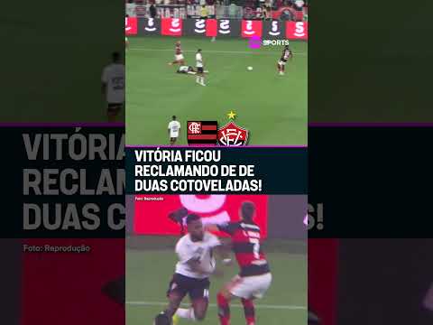 É FUTEBOL OU MMA? O VITÓRIA RECLAMOU DE DUAS COTOVELADAS DOS JOGADORES DO FLAMENGO #shorts