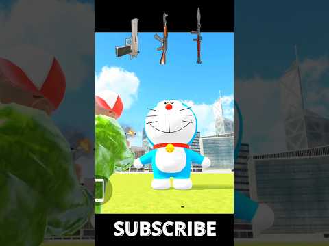 Doremon vs Gun Fire Test Challenge Game // Indian Theft auto // #shortvideos #shorts #youtubeshorts