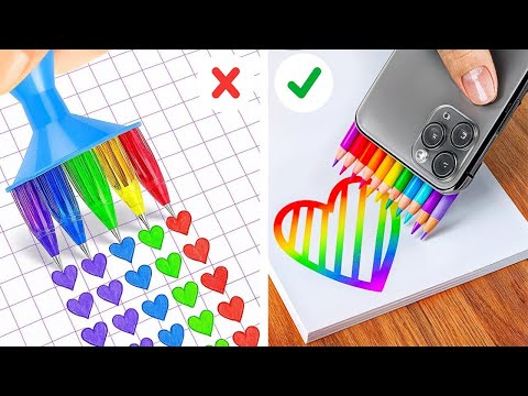 楽しくて簡単なアートクラフト || 良い生徒 VS 悪い生徒 アートクラス編 by 123 GO! SCHOOL