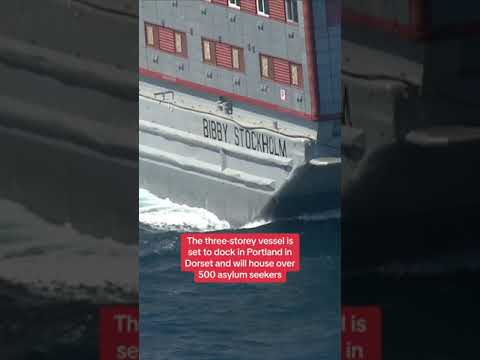 Migrant barge on route to Dorset