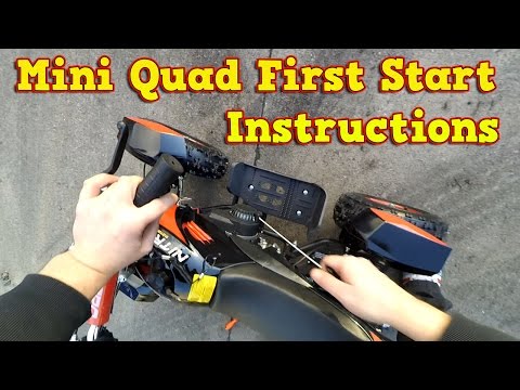 Quad 50cc  First Start Instructions - Pocket Quad 50cc ATV - UCjmGnctv7sAks8Dx4cNB4hQ