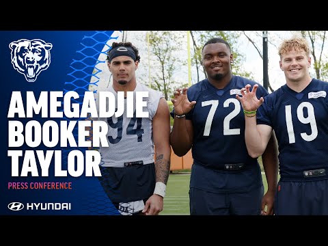 Amegadjie, Booker and Taylor media availability | Chicago Bears video clip