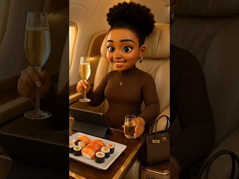 Lil Miss I fly first class.🤣❤️ #ai #aesthetic #travel #luxury #bossgirl #shorts #aiart #lux