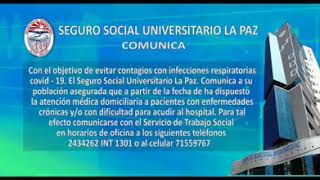 Comunicado Seguro Social Universitario La Paz – SSU