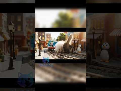 Kittens vs Mini City?! 🐾🏙️ Persian & Maine Coon Meet Thomas & Pororo! #asmrkittens