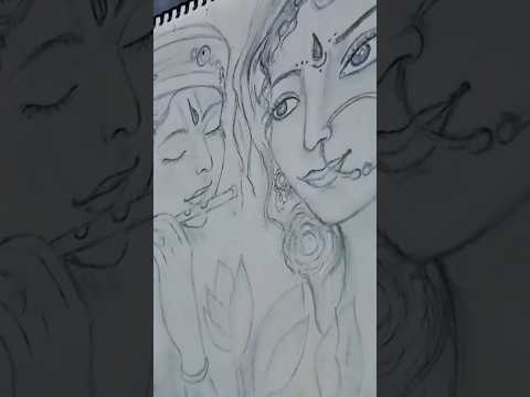 Radha Krishna❤😍 drawing#radhakrishna #radha #drawing #art #trending #viral #shorts #krishna#ytshorts