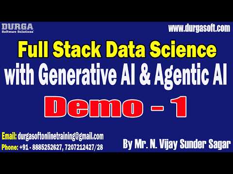 FULL STACK DATA SCIENCE with Generative AI & Agentic AI tutorials || by Mr. N. Vijay Sunder Sagar