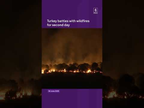 Turkey battles with wildfires for second day