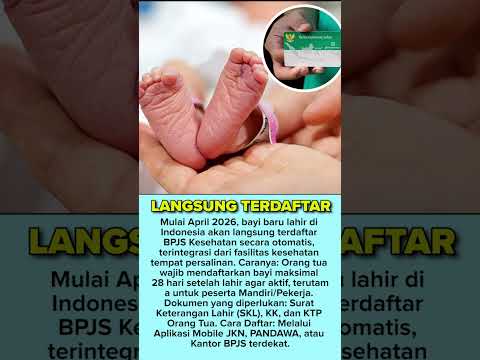 Bayi Baru Lahir Langsung Terdaftar BPJS