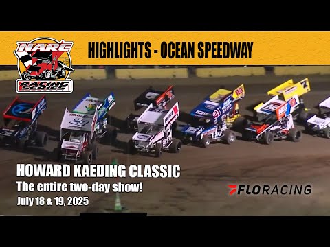 RACE HIGHLIGHTS: NARC SPRINT CARS @ OCEAN SPEEDWAY - JULY 18 &amp; 19, 2025 - dirt track racing video image