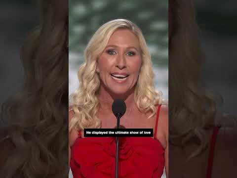 GOP Rep. Marjorie Taylor Greene speaks at the RNC