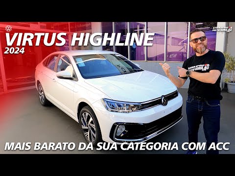 VW VIRTUS HIGHLINE 2024 - Mais Barato e Com ACC Supera Honda City!