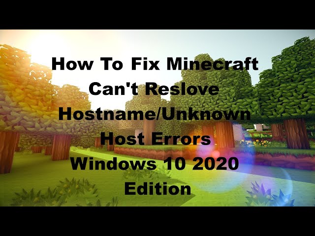 Fix: Minecraft Unknown Host Error [2023 Update]