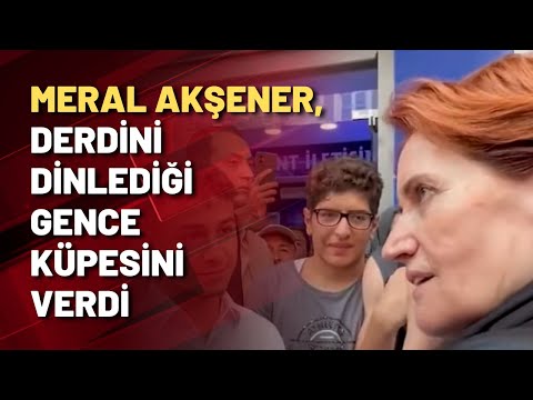 Meral Akşener, derdini dinlediği gence küpesini verdi...