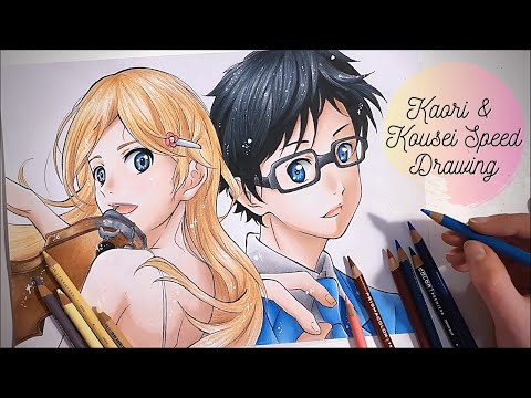 Kaori & Kousei Speed Drawing (Your Lie in April)
