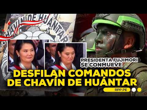 Comandos de Chavín de Huántar desfilan: presidenta Keiko Fujimori se conmueve