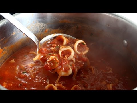 Calamari Marinara - Tender Calamari in Tomato Sauce Recipe