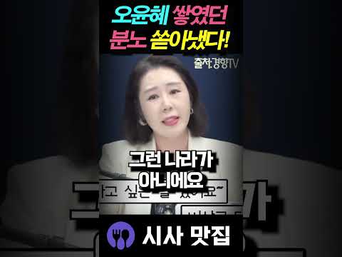 오윤혜 <strong>울분</strong> 폭발! 대통령 기자회견에 작심발언