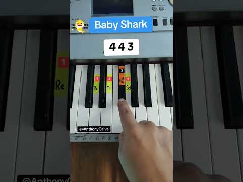 baby Shark #piano #pianotutorial #pianolesson #tutopiano #pianolearning