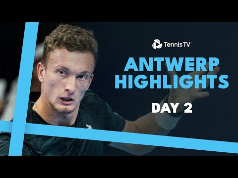 Giron Goes For 100th Win; Lehecka, Bergs & van de Zandschulp Feature | Antwerp 2024 Day 2 Highlights