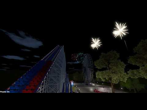 American Air Race with fireworks (360 degree POV)