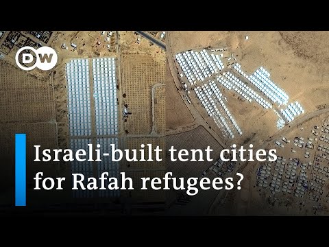 Satellite images appear to show tent compounds near Rafah ahead of a possible Israeli offensive