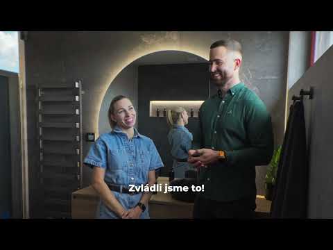 Realizace u klienta - tmavá koupelna s černou sanitou