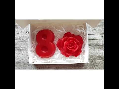 мыло ручной работы восьмое марта восьмерка роза