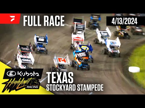 FULL RACE: Kubota High Limit Racing at Texas Motor Speedway 4/13/2024 - dirt track racing video image