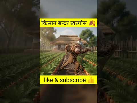 किशन बंदर और खरगोश की खेती 🍂👍#like #trending #viral #cartoon #viralshorts #subscribe ###