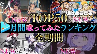 【ALLTIME全期間/月間TOP50】7月ホロライブ歌ってみた月間ランキング 50 most viewed cover song this