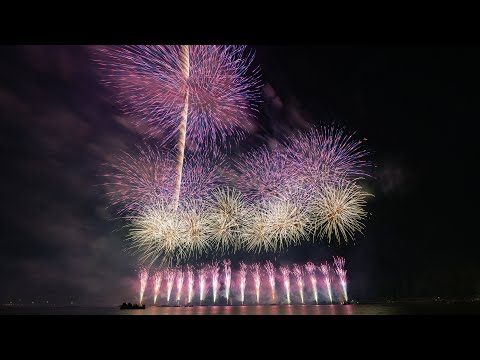水戸偕楽園花火大会（2025年）フィナーレ 超ワイド特大ミュージックスターマイン「千波湖を彩る火の芸術」