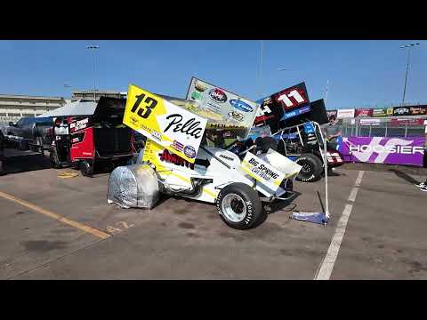 Take a Pit Walk on Wednesday Qualifying Night at the Knoxville Nationals - dirt track racing video image
