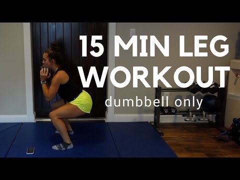 15 Min LEG WORKOUT - At Home, Minimal Equipment (Dumbbell Only)