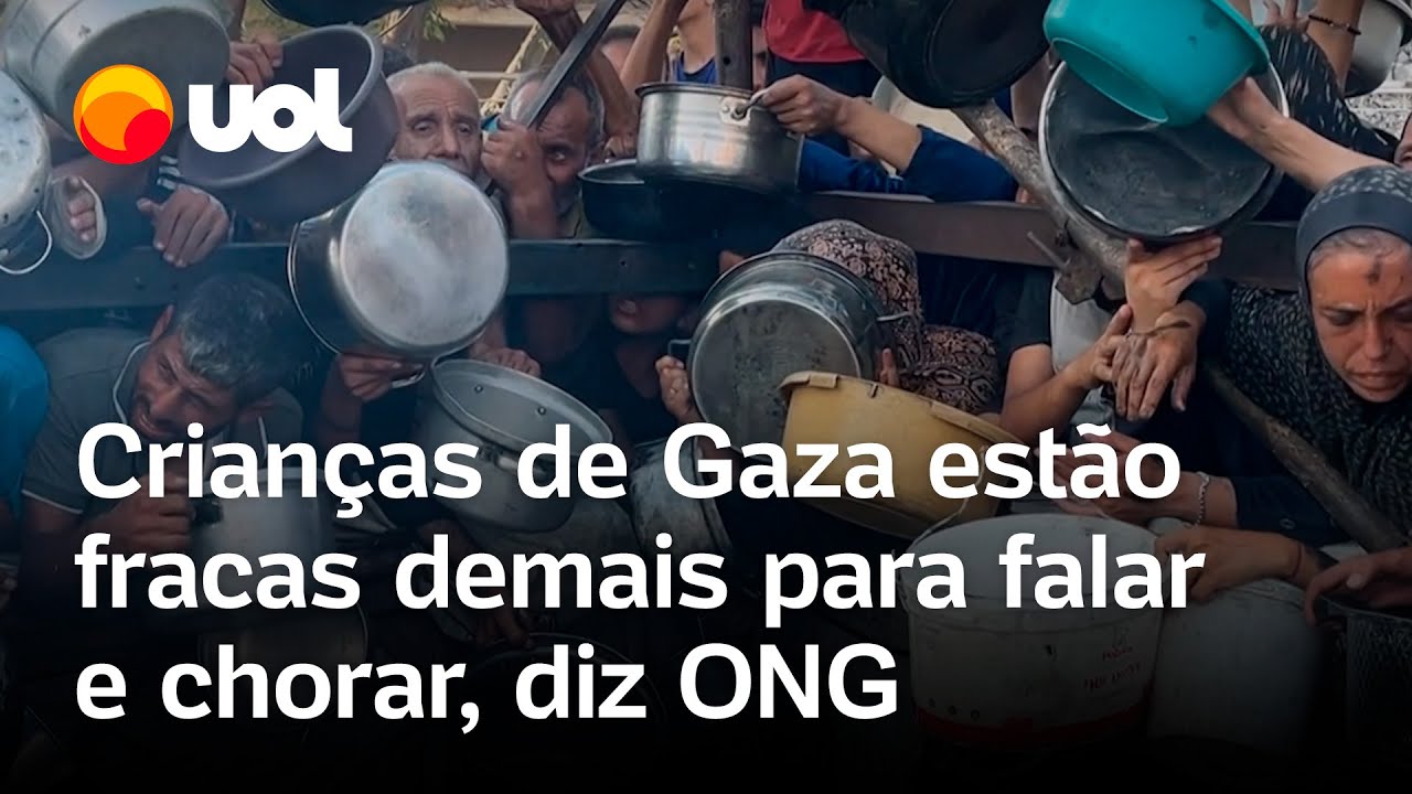 Fome em Gaza ONG afirma que crianças da Faixa de Gaza estão fracas demais para falar e chorar