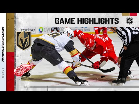 Golden Knights @ Red Wings 12/3 | NHL Highlights 2022