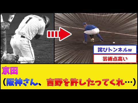 DeNA京田、詫びトンネルwww【横浜DeNAベイスターズvs阪神タイガース】【プロ野球なんJ 2ch プロ野球反応集】